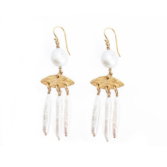 PEARLS & EYE Øredobber Gullbelagt