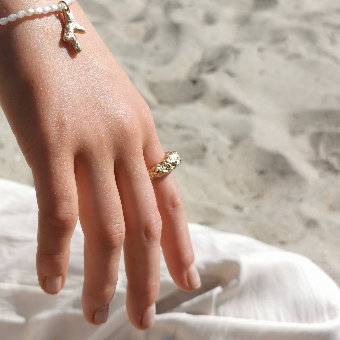 NATURE´S TREASURES Ring Gullbelagt