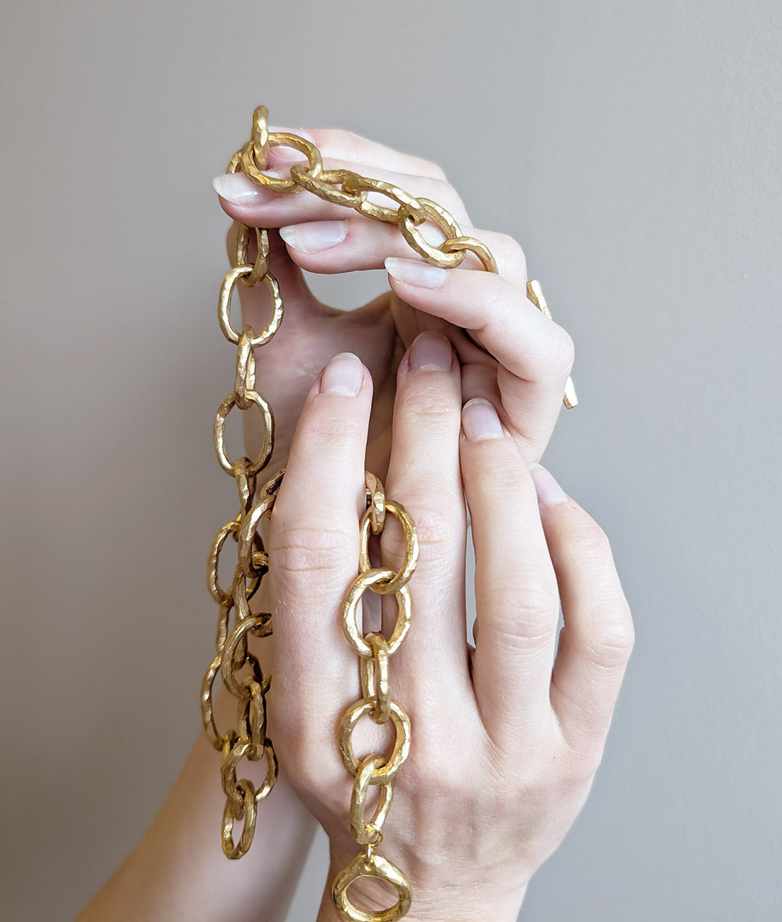 FLOW CHAIN Halskjede Gullbelagt
