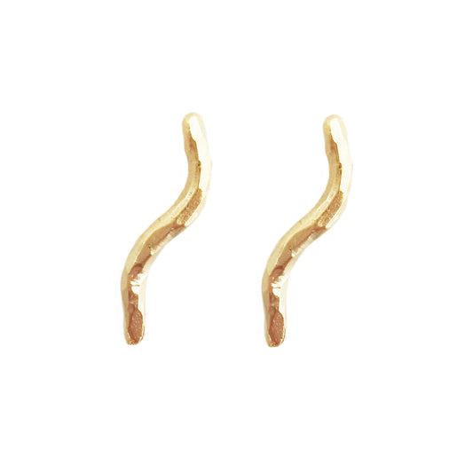 WAVES EAR STUDS GOLD