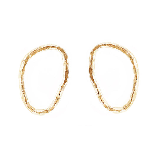 WAVE CIRCLE EARRINGS GOLD