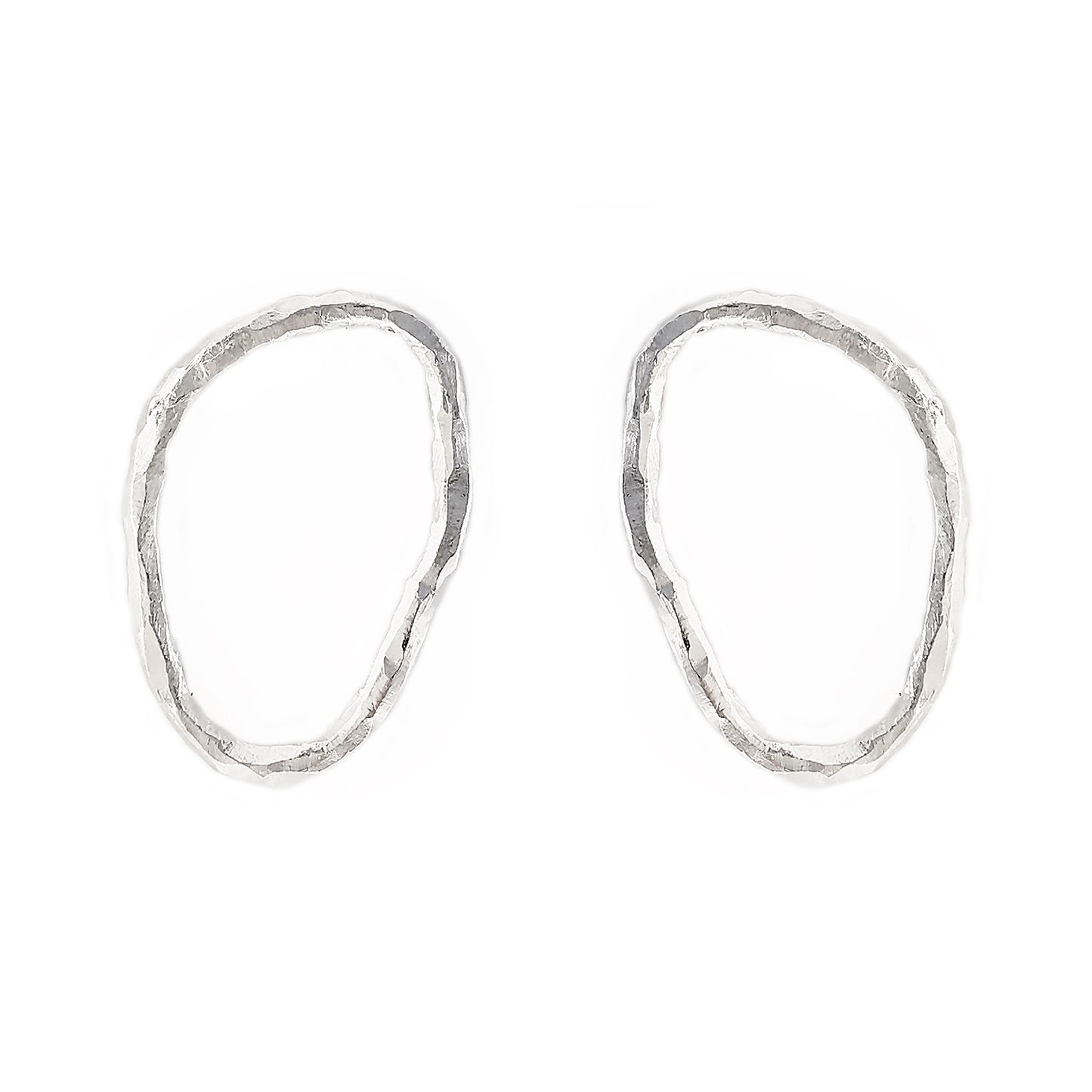 WAVE CIRCLE Øredobber Sølv