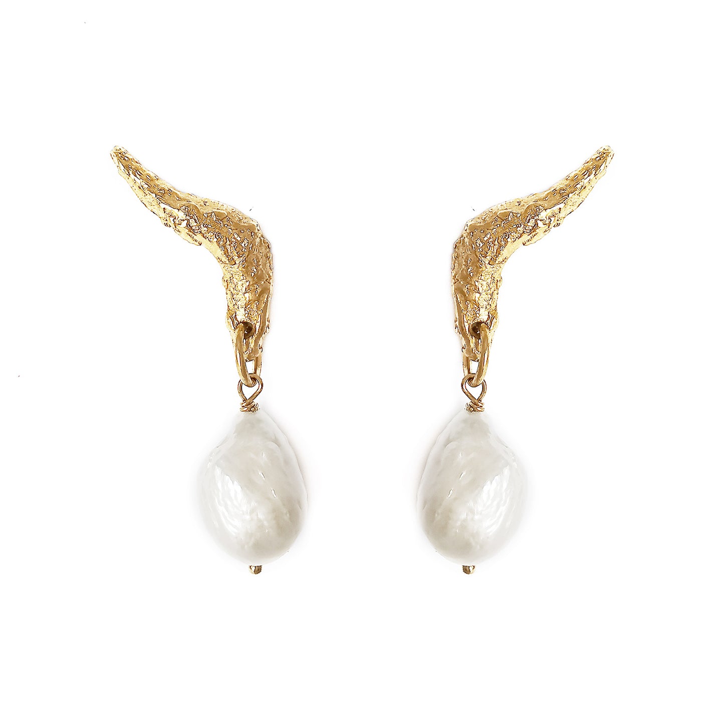 PEARL CASCADE Øredobber Gullbelagt