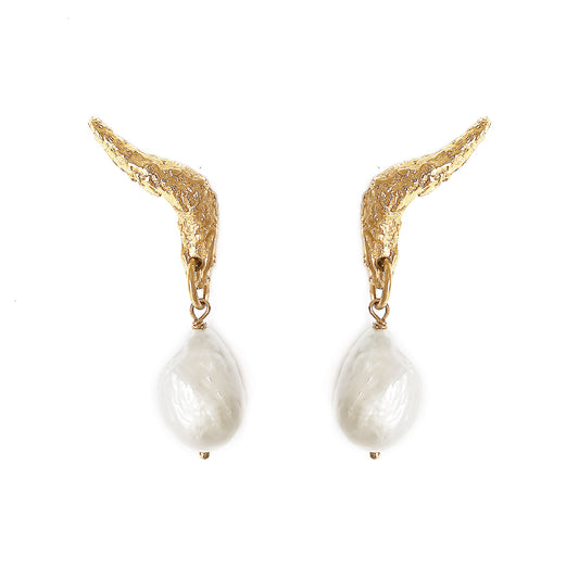 PEARL CASCADE Øredobber Gullbelagt