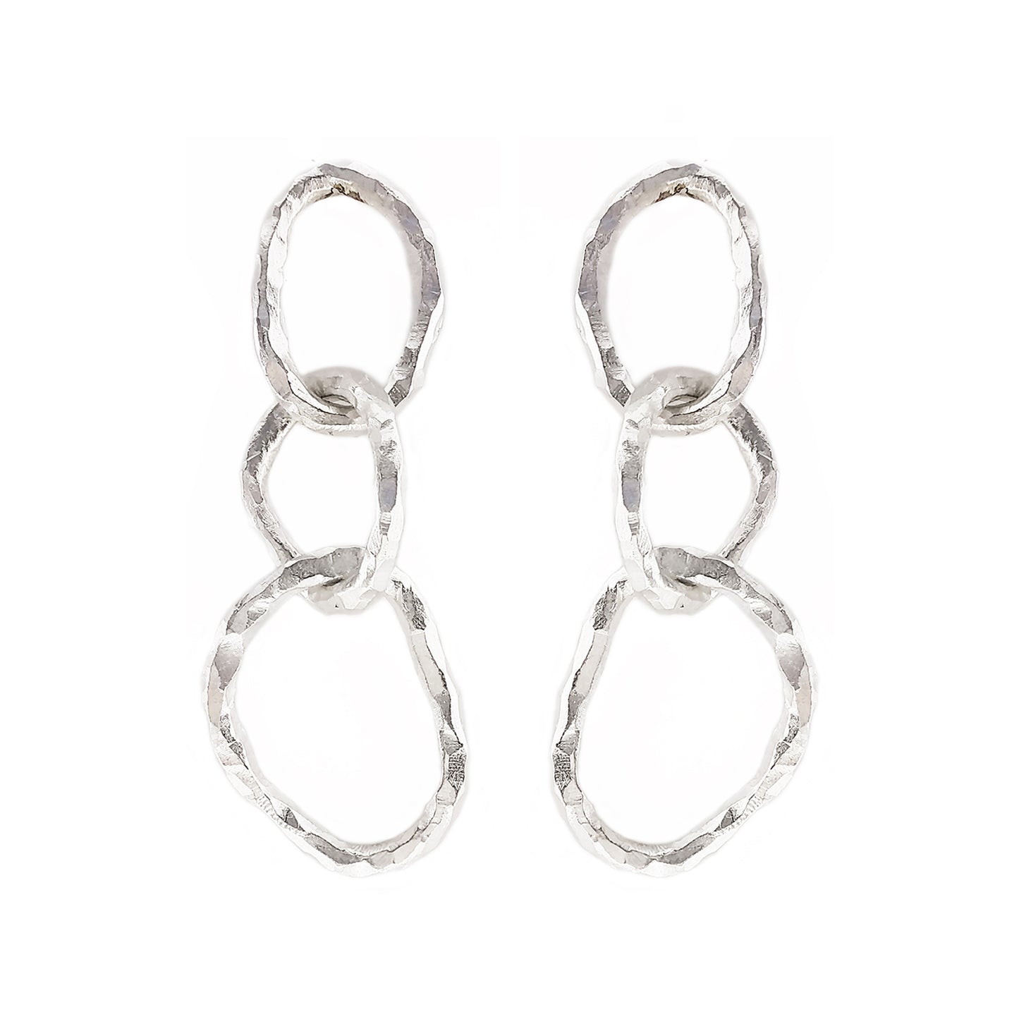 FLOW CHAIN Øredobber Sølv