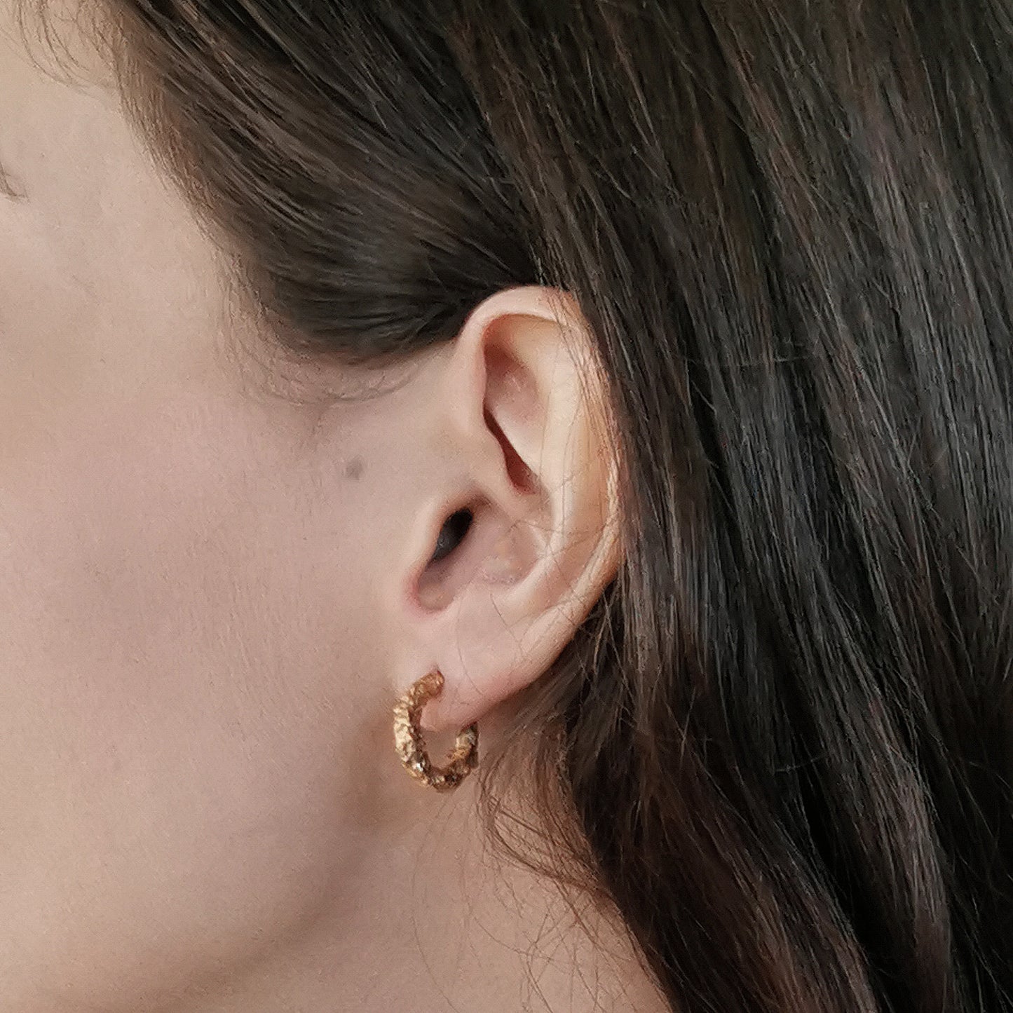 NATURE´S TREASURES Øreringer Gullbelagt S