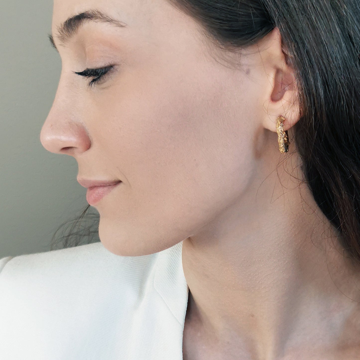 NATURE´S TREASURES Øreringer Gullbelagt S