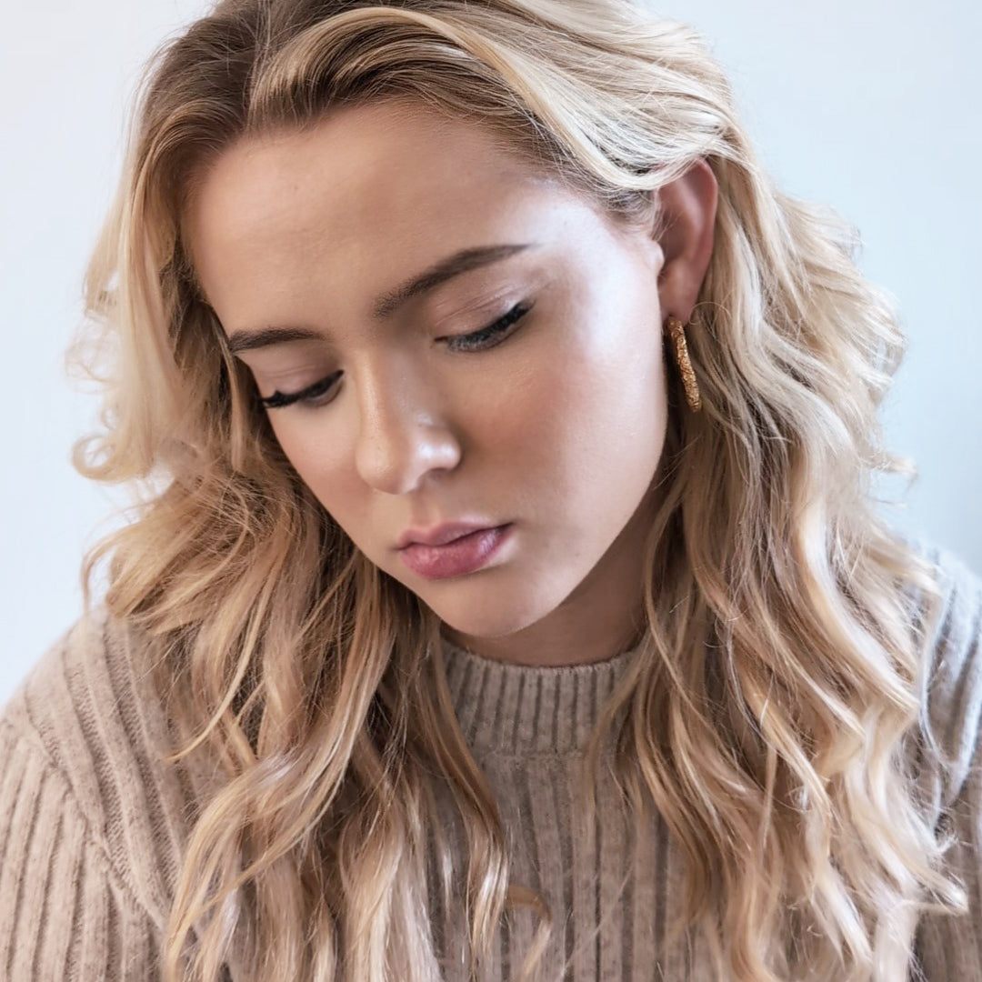 NATURE´S TREASURES Øreringer Gullbelagt L