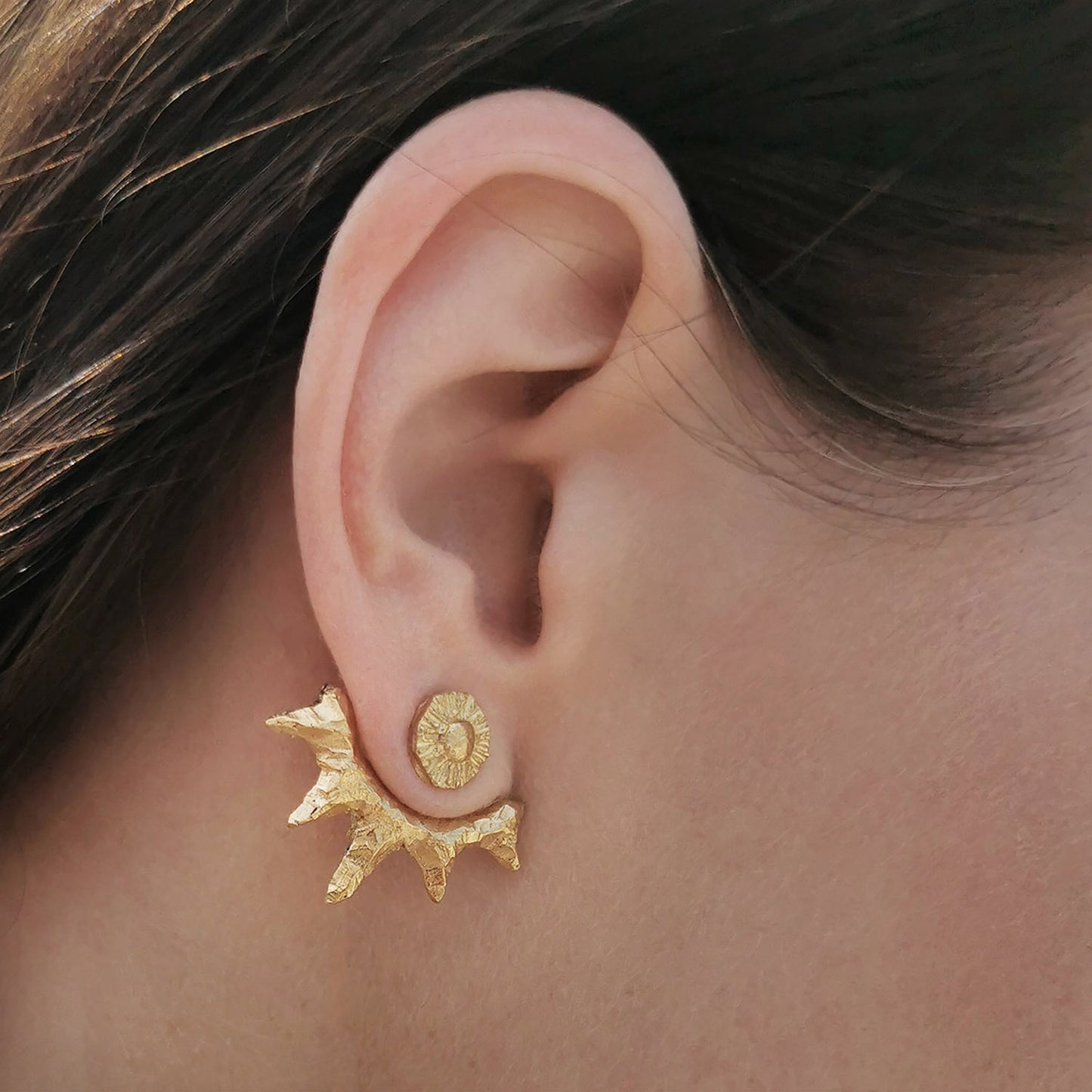 AURORA EAR JACKET Gullbelagt
