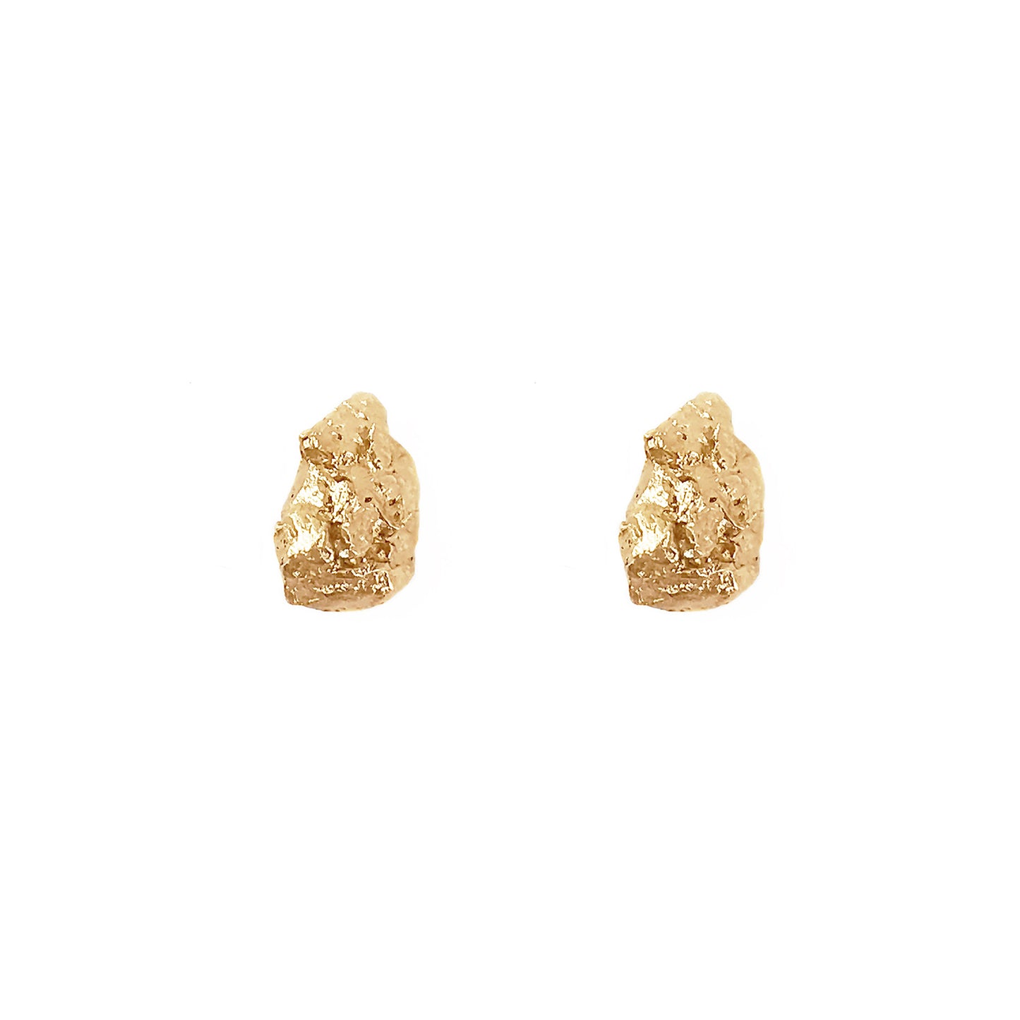 ROCKS EAR STUDS GOLD