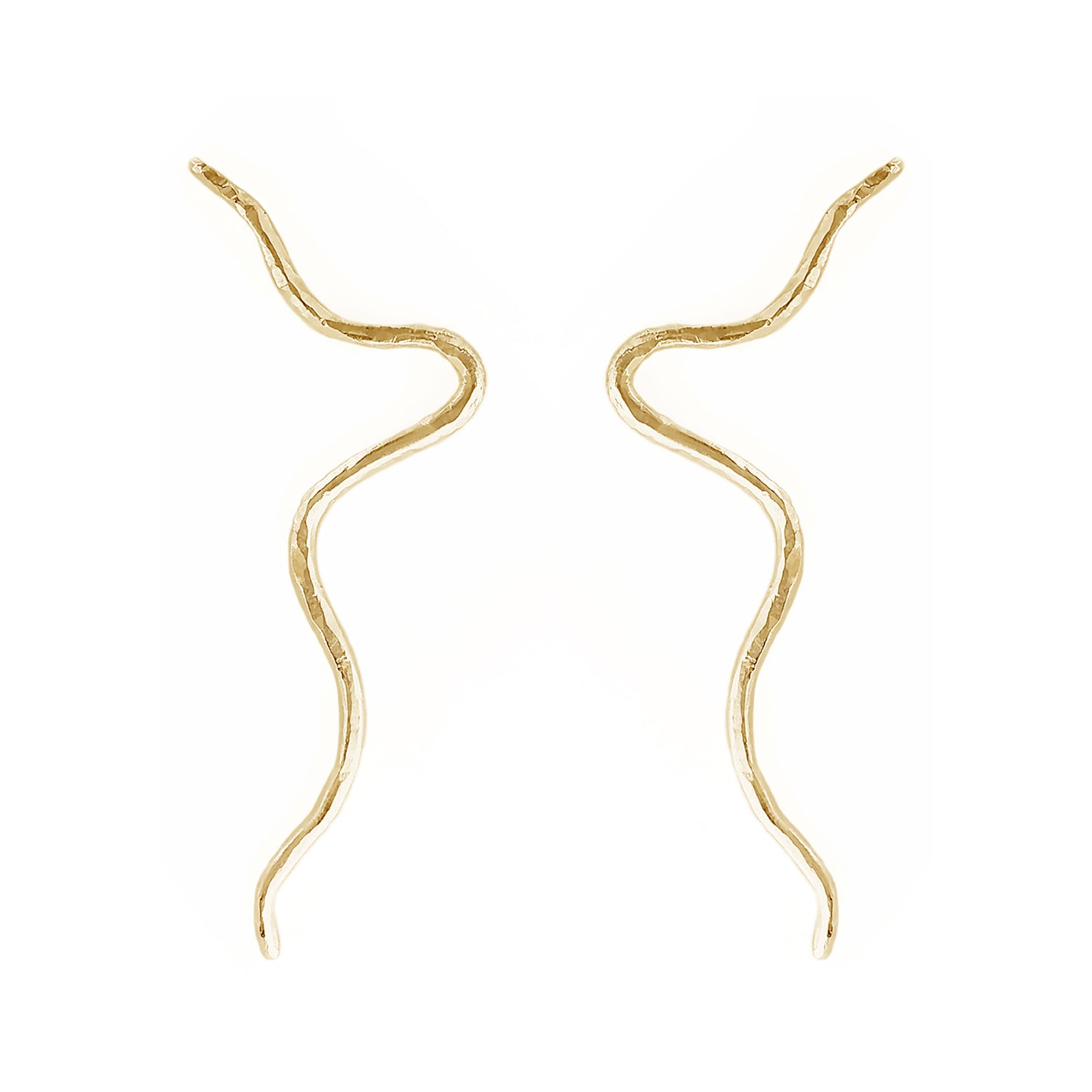 LARGE WAVE EARRINGS GOLD