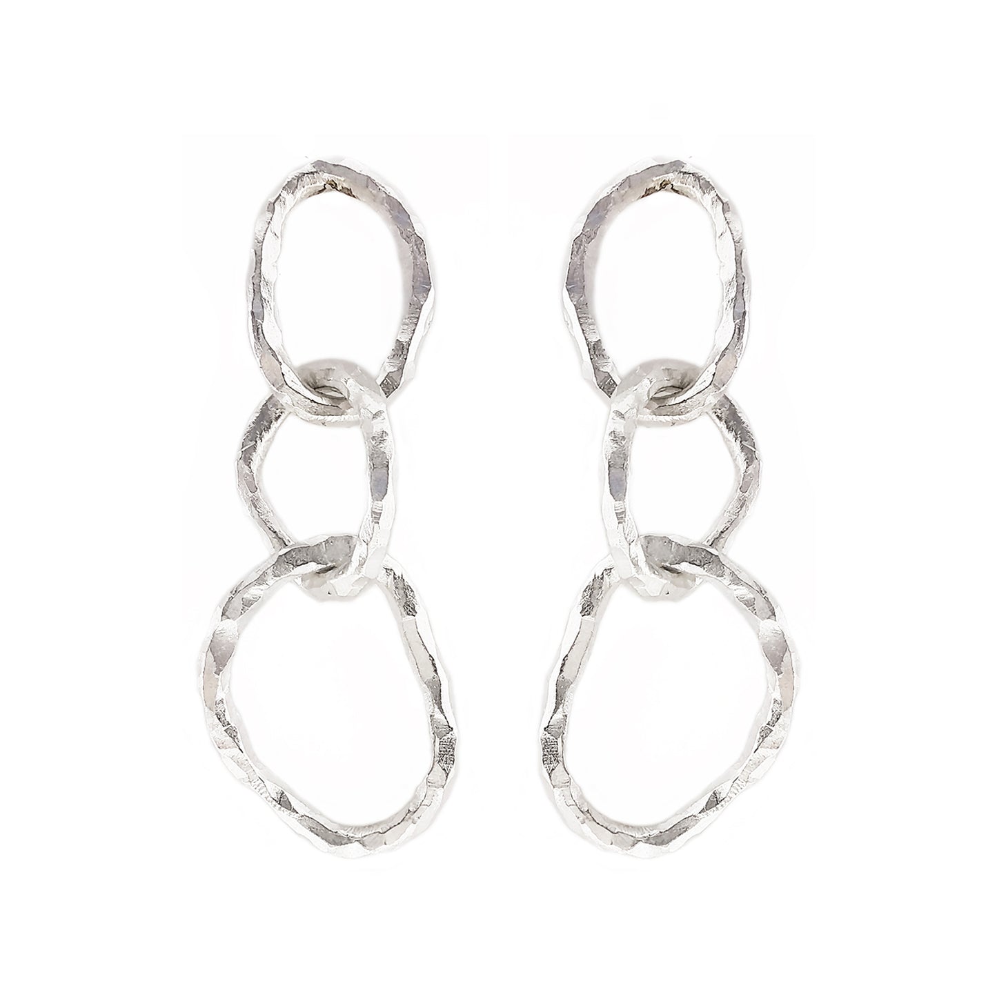 FLOW CHAIN EARRINGS SILVER