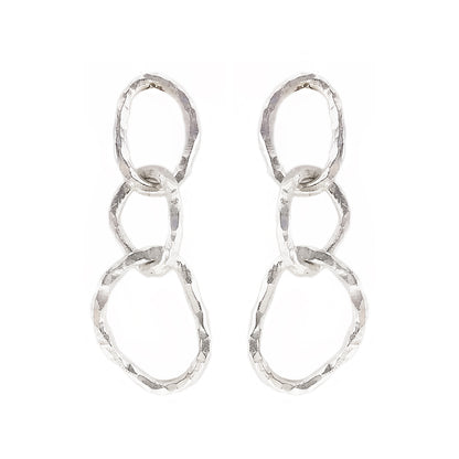 FLOW CHAIN EARRINGS SILVER