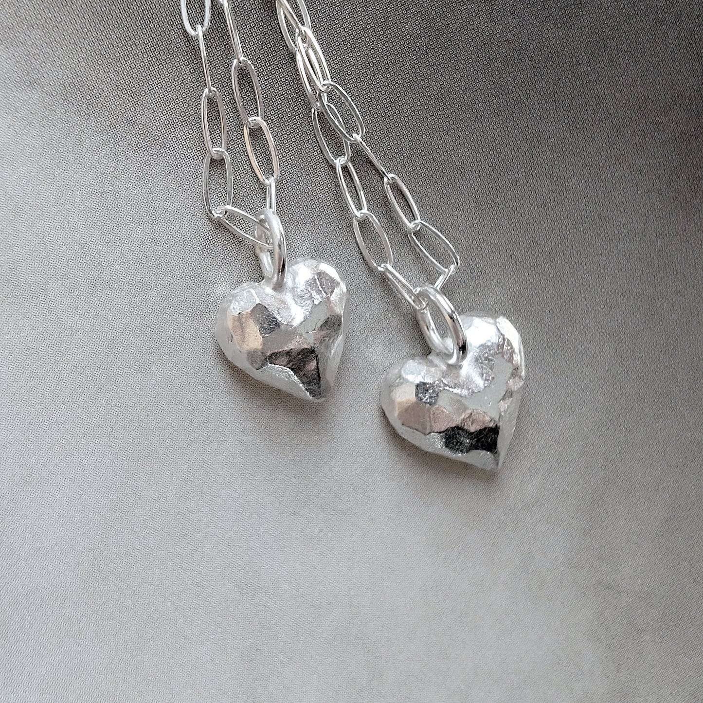 HEART NECKLACE SILVER M