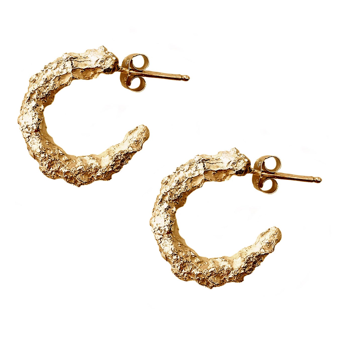 NATURE'S TREASURES MEDIUM GOLD HOOPS